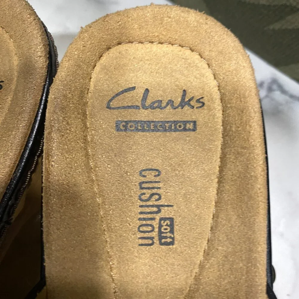 GUC Clarks Black Clogs sz 9 - Picture 4 of 12